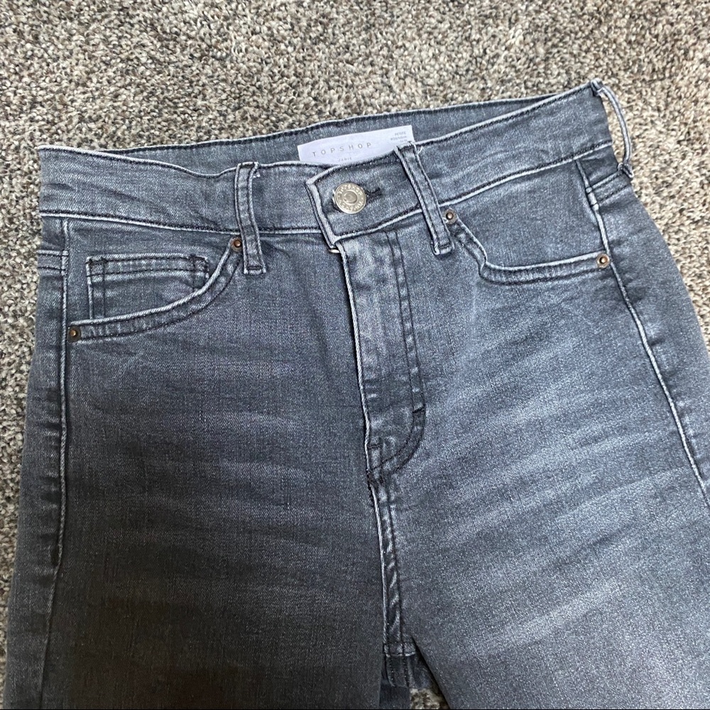 TopShop Petite Jamie Skinny Jeans, Grey size W26 - Picture 12 of 13